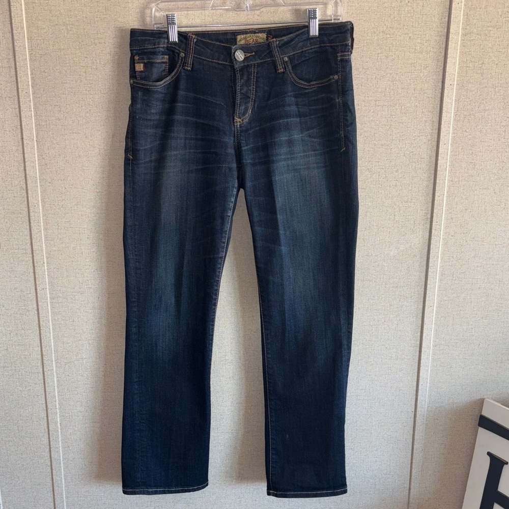 Dear John USA Jeans Gotham Sz 28 Dark Wash Straight Leg Mid Rise Stretch Denim